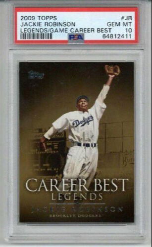 2009 TOPPS LEGENDS OF THE GAME CAREER BEST #JR JACKIE ROBINSON CARD PSA 10