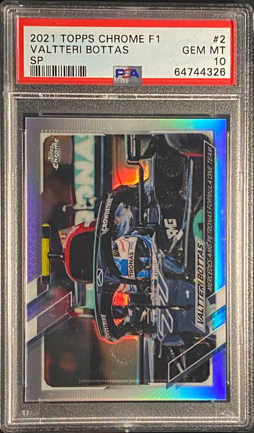2021 Topps Chrome Valtteri Bottas IV SP Image Variation Mercedes F1 Formula 1 PSA 10
