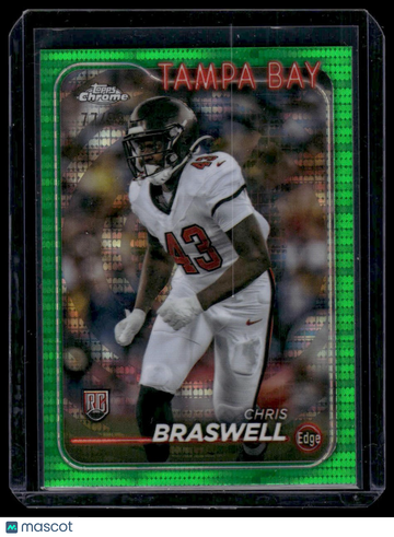 2024 Topps Chrome Chris Braswell #246 Green Sonar Refractor SN,RC