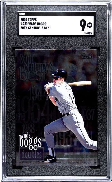 2000 TOPPS WADE BOGGS 20TH CENTURY'S BEST #230 SGC 9