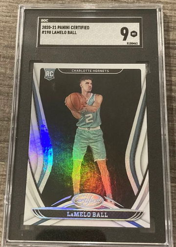 2020-21 Certified #198 Lamelo Ball Hornets RC Rookie SGC 9 MT