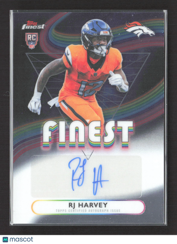 2025 Topps Finest RJ Harvey #RFA-RJH RC