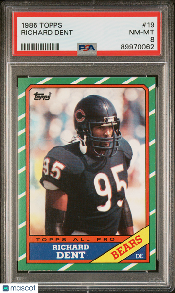1986 Topps Richard Dent #19 PSA 8