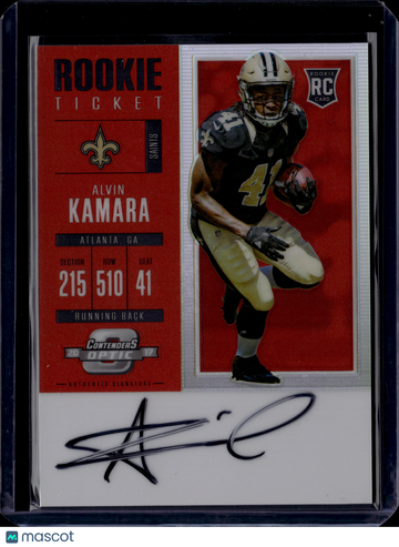 2018 Panini Contenders Optic Rookie Ticket Alvin Kamara #113 Red /75 RC