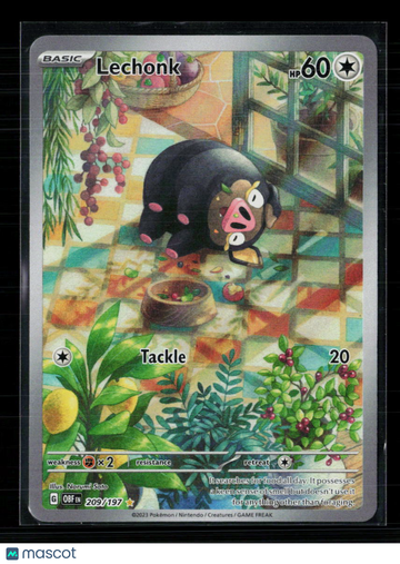 2023 Obsidian Flames Lechonk Holo Secret Rare #209/197