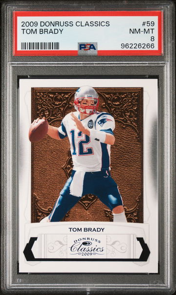 2009 CLASSIC TOM BRADY DONRUSS S #59 PSA 8