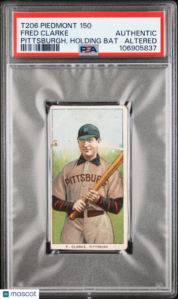 1909-11 T206 Piedmont 150 Fred Clarke Pittsburgh, Holding Bat PSA A