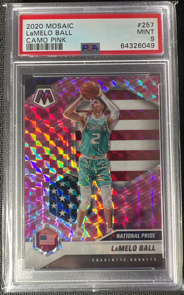2020 Mosaic Lamelo Ball National Pride Pink Camo Prizm PSA 9 #257