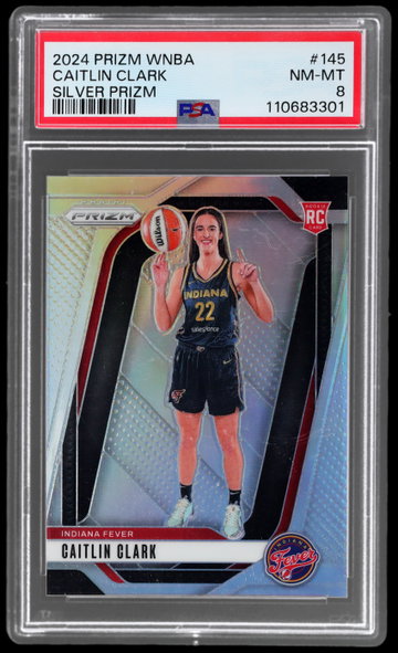 2024 Panini Prizm Wnba Caitlin Clark Silver Prizm PSA 8