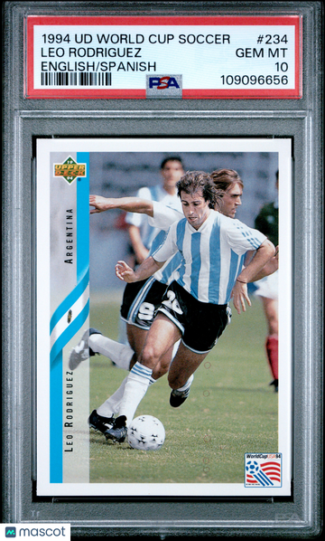 1994 Upper Deck World Cup Soccer Leo Rodriguez #234 English Spanish PSA 10