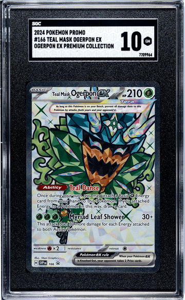 2024 Pokemon #166 Teal Mask Ogerpon EX Ogerpon EX Premium Collection SGC 10