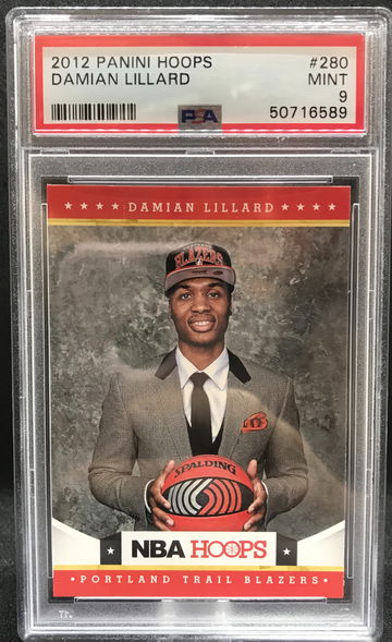 PSA 9 2012 Panini Hoops Damian Lillard Rookie #280