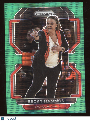 2022 Panini Prizm WNBA Basketball Becky Hammon #179 Green Pulsar /25