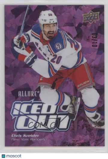 2022-23 Upper Deck Allure Chris Kreider #IO-13 Purple 03/10 Parallel/Variety Insert