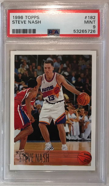 Steve Nash Rookie Card - 1996 Topps #182 - PSA 9 Mint
