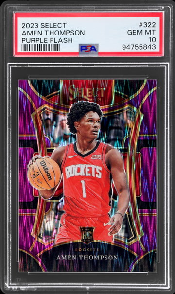 2023 Panini Select Amen Thompson Mezzanine Level Purple Flash PSA 10