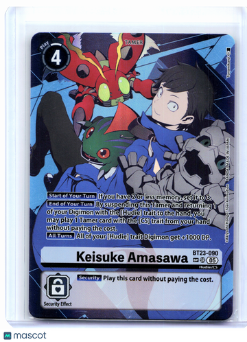 2024 Digimon Card Game—Keisuke Amasawa (SP) #BT23-090 Hackers' Slumber—Super Rare Foil