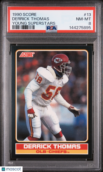 1990 Score Young Superstars Derrick Thomas #13 PSA 8