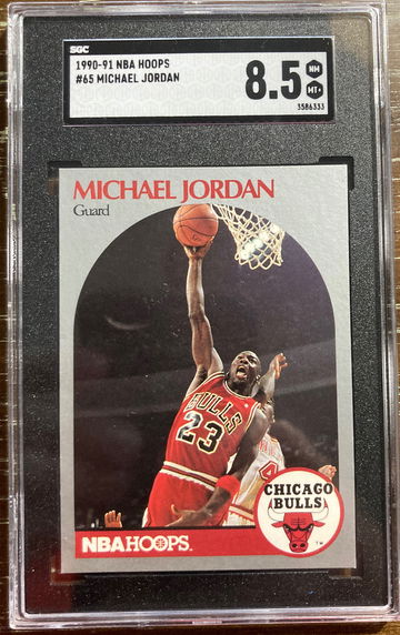 1990 NBA Hoops Michael Jordan SGC 8.5