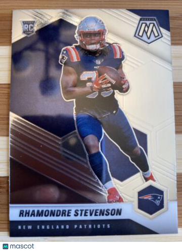 🔥Rhamondre Stevenson 2021 Mosaic Rookie Football Card #337 New England Patriots