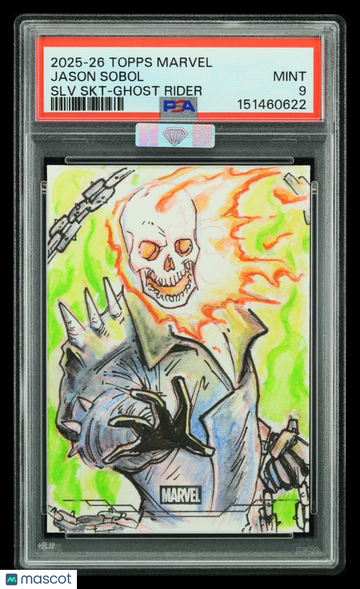 2025 Topps Marvel Silver Sketch Jason Sobol Ghost Rider 9 MBA 9