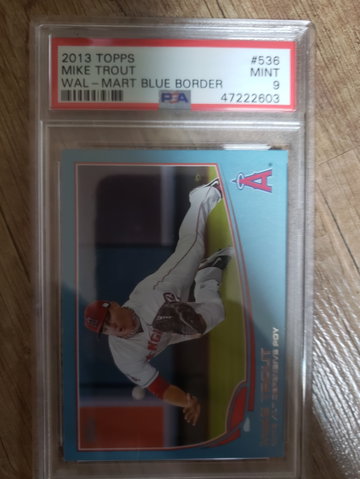 2013 Topp WalMart blue border Trout psa 9