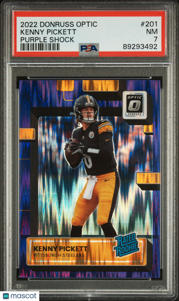 2022 Panini Donruss Optic Kenny Pickett #201 Purple Shock Rookie PSA 7