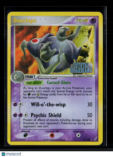 2009 EX Crystal Guardians Dusclops Reverse Holo Rare #17/100