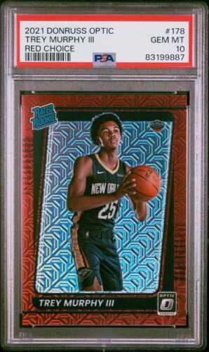 2021-22 Panini Donruss Optic Choice Red Prizm RC Trey Murphy III /88 PSA 10