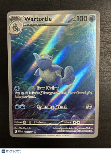 2023 Scarlet & Violet 151 Wartortle Holo Secret Rare #171/165