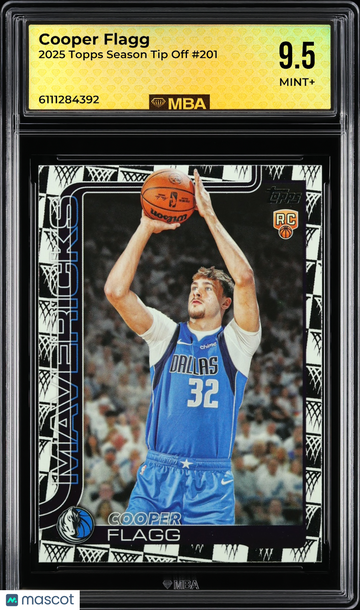 2025 Topps Cooper Flagg #201 Season Tip Off MBA 9.5