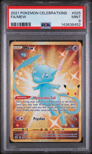 2021 Pokemon Sword and Shield Celebrations Mew #025 PSA 9