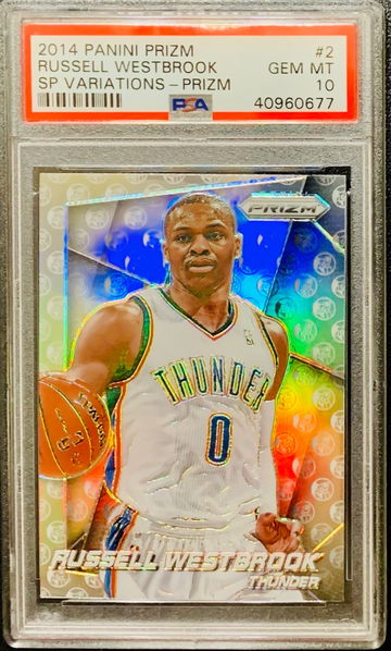2014-15 Prizm SP Variations Silver Russell Westbrook PSA 10 POP 12