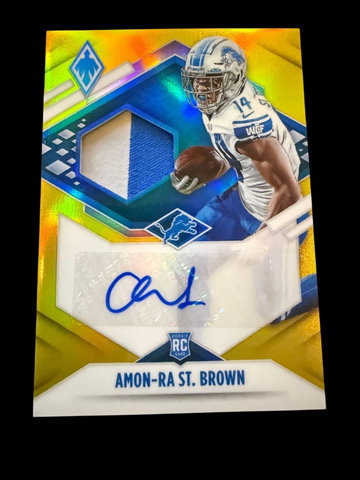 2021 Phoenix | Rookie Amon-Ra St. Brown | Yellow Auto Patch | 20/75