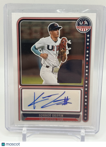 2024 Panini USA Baseball Stars & Stripes Konnor Griffin #NTS-KG /199 Autograph Player-worn/used material