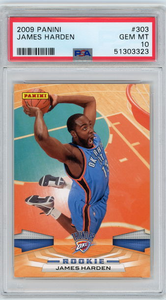 2009 Panini James Harden - PSA 10 - Rookie Card RC #303 - Low Pop!