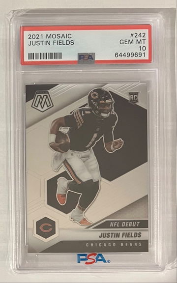 2021 Mosaic Justin Fields Bears Rookie PSA 10