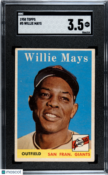 1958 Topps Willie Mays #5 SGC 3.5