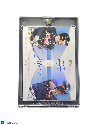 2021 Topps Definitive Collection Dynamic Duals Cristian Pache Freddie Freeman /25