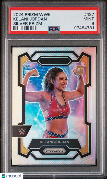 2024 Panini Prizm WWE Kelani Jordan #127 Silver PSA 9