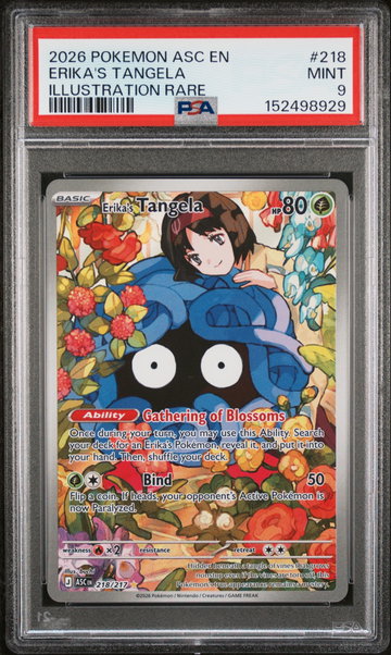 2026 Pokemon Ascended Heroes Illustration Rare Erika's Tangela #218 PSA 9