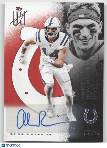 2025 Topps Signature Class Alec Pierce #78 Veteran Autograph - Red /25