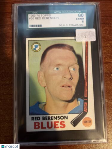 1969-70 Topps Red Berenson Set Base SGC 6