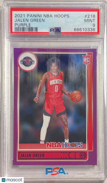 2021 Panini NBA Hoops Jalen Green #218 Purple PSA 9