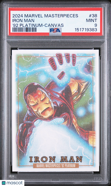 2024 Upper Deck Marvel Masterpieces '92 Platinum Iron Man #38 PSA 9