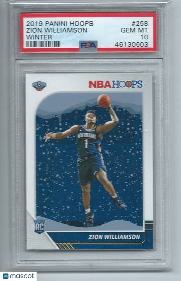 2019 Panini Hoops Zion Williamson #258 Winter PSA 10