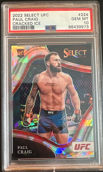 Paul Craig 2022 Select UFC Cracked Ice /8 PSA 10
