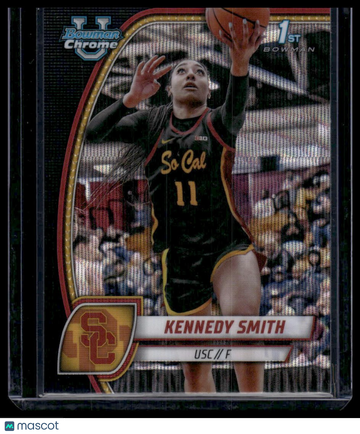 2024-25 Bowman University Chrome Kennedy Smith #44 Black Wave Refractor