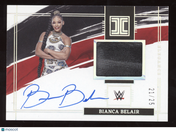 2022 Panini Impeccable Elegance Bianca Belair #EM-BBL /25 Superstar-worn/used material