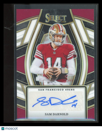Sam Darnold 2023 Panini Select Prizm Select Signatures Silver Prizm 24/50 Panini Authentic #SELS-SDA